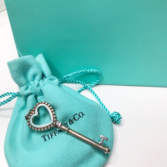 2” Tiffany & Co Beaded Heart Pendant - Picture 3 of 4